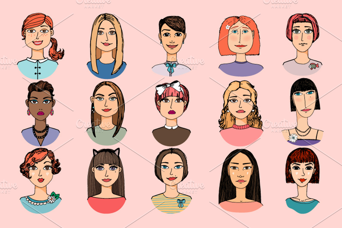 Avatars and patterns, a Pattern Graphic by ianakauri (Photo 3 of 12)