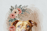 Flower Custom Watercolor Pet Art, an Action Add-On by MRI STUDIO (Thumbnail 18 of 23)