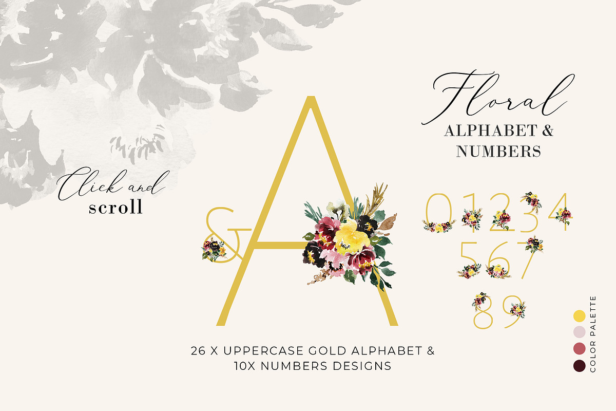 Watercolor Flower Clipart Boho Style, a Decorative Illustration by WalaPalette (Photo 4 of 6)