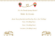 Cross Continent Wedding Invitation, an Invitation Template by Nhance (Thumbnail 1 of 4)