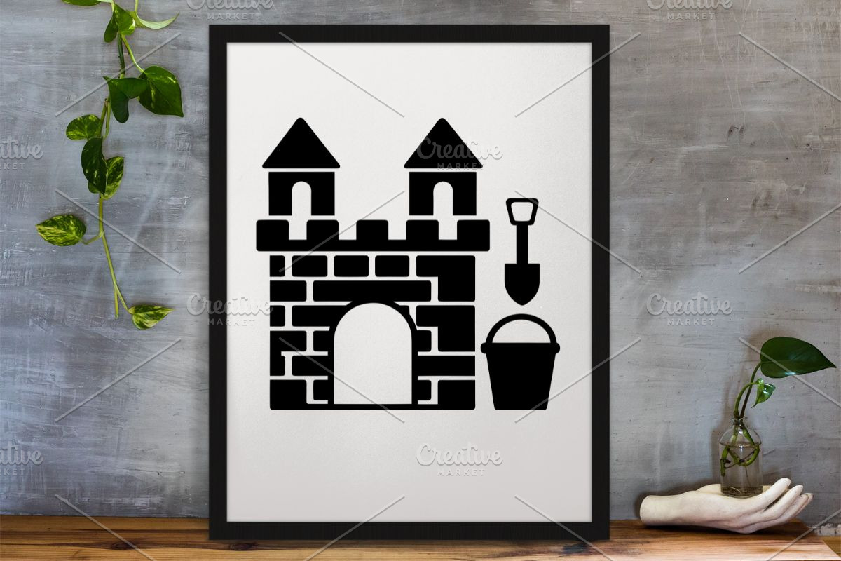 Sandcastle Silhouette SVG, an Object Illustration by newminddesign (Photo 3 of 3)