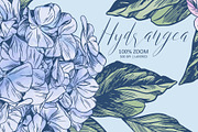 Hydrangea | Vector patterns set, a Pattern Graphic by Tanya Vollar (Thumbnail 5 of 9)