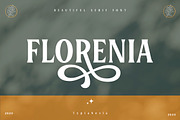 Florenia Display Serif, a Serif Font by Typia Nesia (Thumbnail 1 of 11)