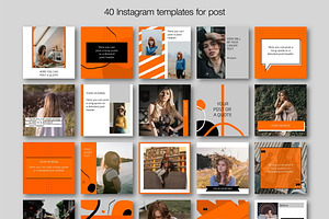 Orange Instagram Template Kit