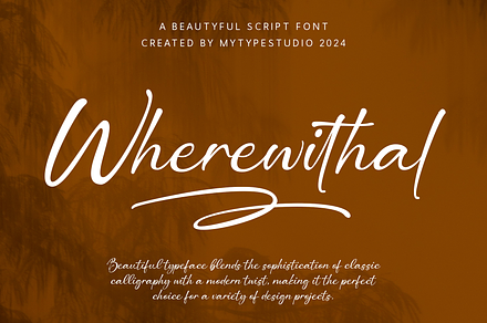 Wherewithal - Elegant Script Font