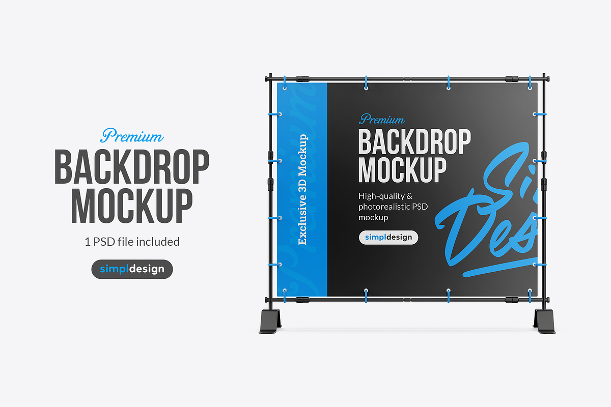 Backdrop Mockup, a Product Mockup by SimplDesign (Photo 1 of 3)