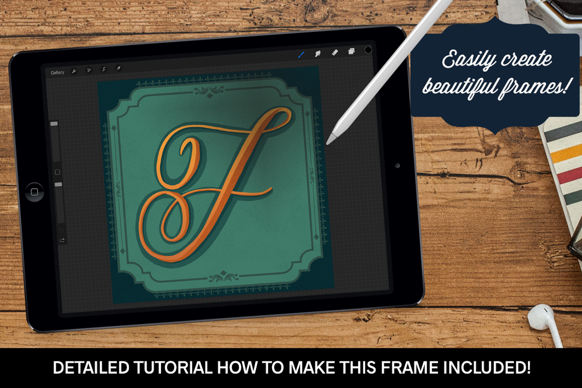 Procreate Shape & Ornament Brushes, a Brush Add-On by iPad Calligraphy (Photo 8 of 12)