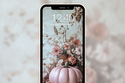 Pink Pumpkin phone wallpaper set, a Graphic by Kalindiprints (Thumbnail 3 of 6)