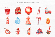 Firefighter Clipart, Transparent PNG, an Object Graphic by EllyandLima (Thumbnail 8 of 10)