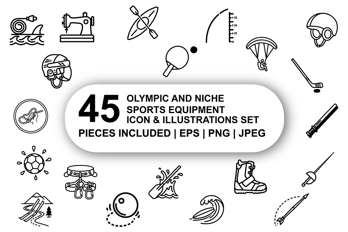 Olympic & niche sports Icon Set, an Outline Icon by Nurlan's shop (Photo 1 of 6)