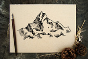 Mountain Vintage Sketches, an Illustration by Epine (Thumbnail 2 of 5)