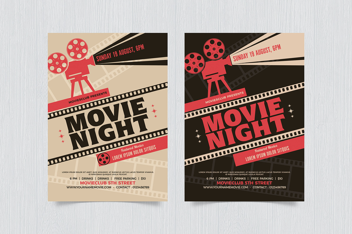 Movie Night Flyer, a Flyer Template by DesignWorkz