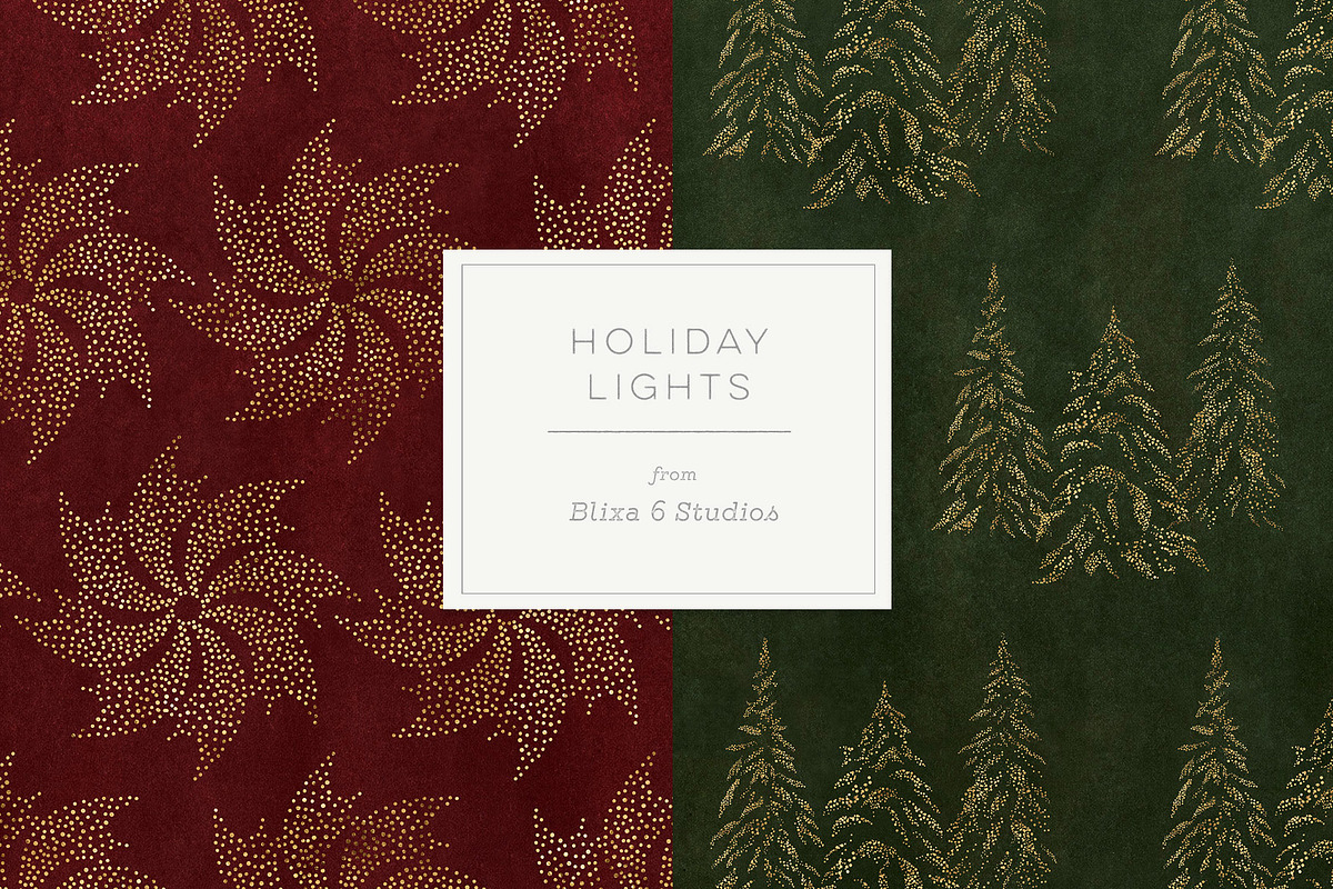 Holiday Lights: Digital Backgrounds, a Pattern Graphic by Blixa 6 Studios (Photo 3 of 4)