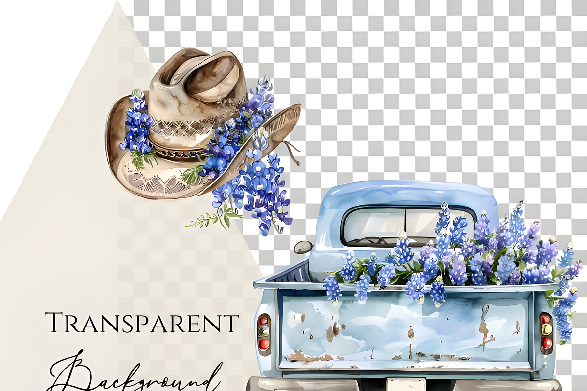 Watercolor bluebonnet clipart, a Decorative Illustration by Invite to Clipart (Photo 5 of 5)