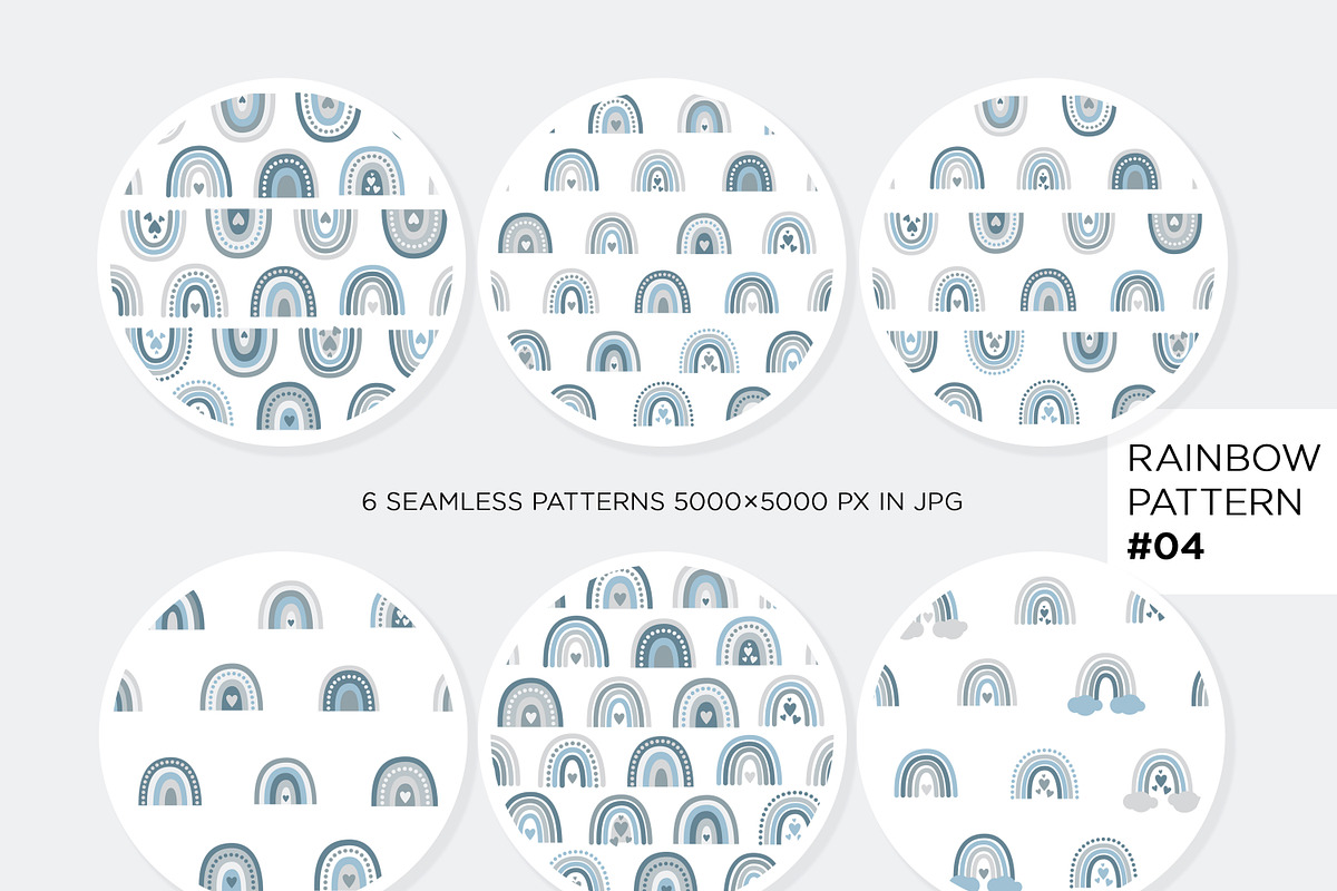 Rainbow Elements & Patterns Bundle, a Decorative Illustration by Olga Begak Art & Design (Photo 12 of 17)