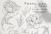 Peony Line Illustration - Flower Art, an Illustration by Ooh Lily (Thumbnail 2 of 12)