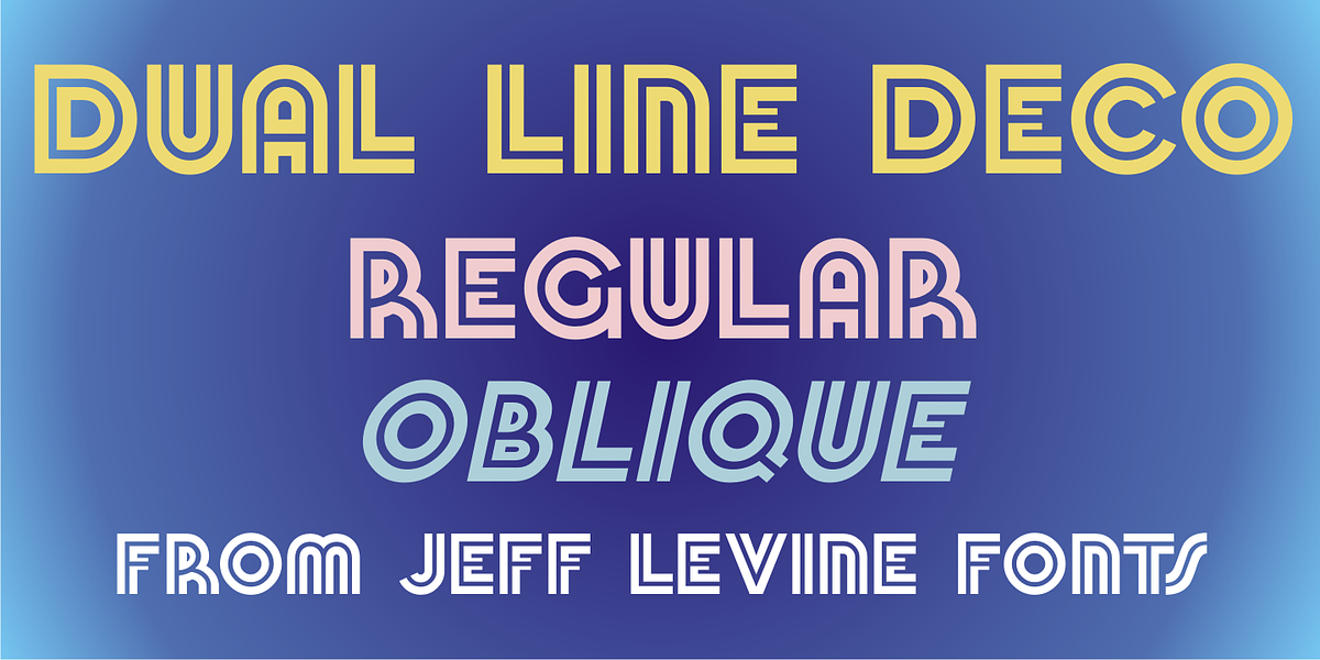 Dual Line Deco JNL, a Font by Jeff Levine Fonts