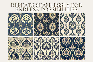 12 Teardrop Ottoman Seamless Pattern