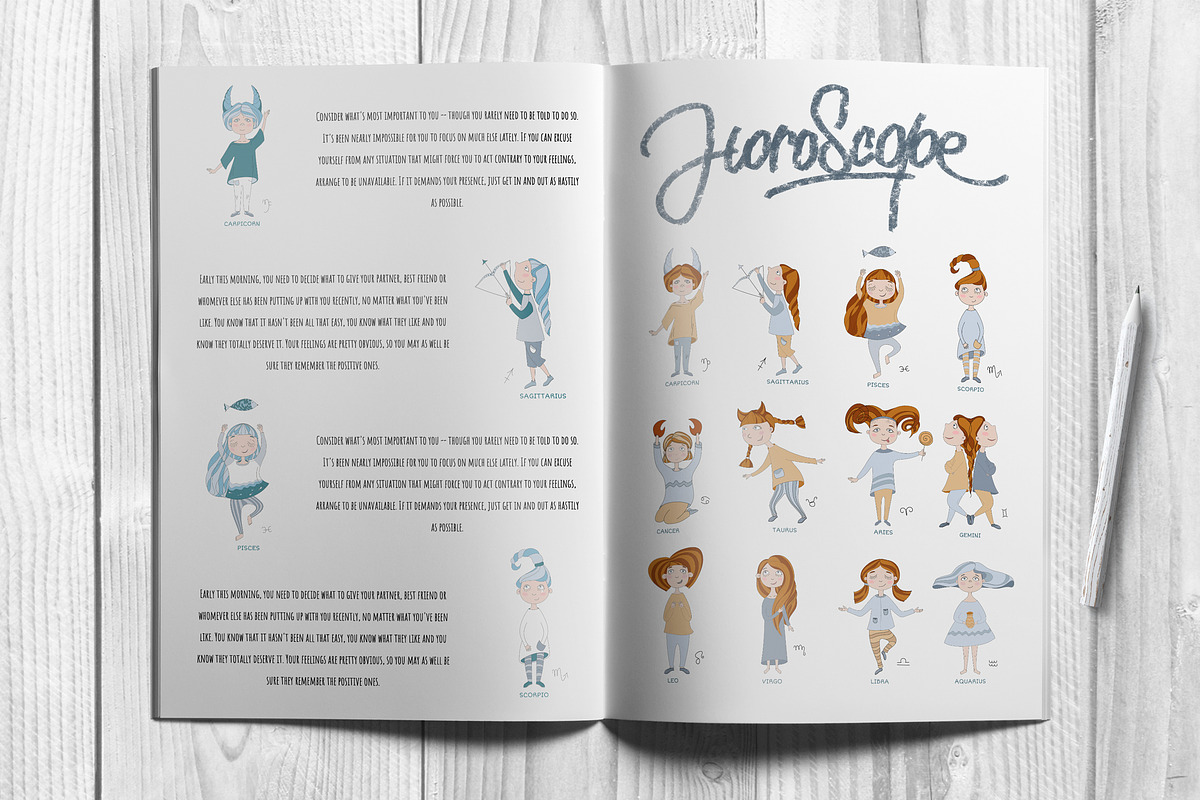 Zodiac Signs Girls For Horoscope, an Object Graphic by CARROTDESIGN (Photo 3 of 4)