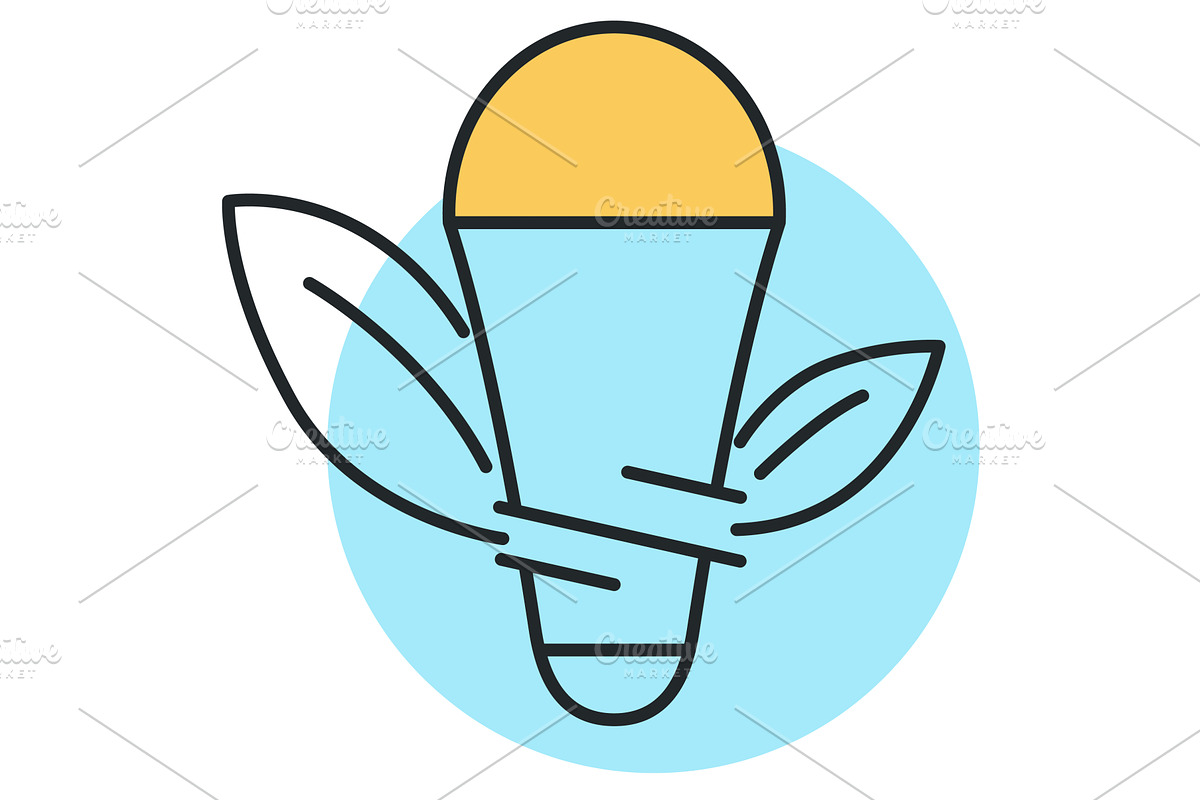 Ecology line art icon, nature and, an Illustration by the8monkey