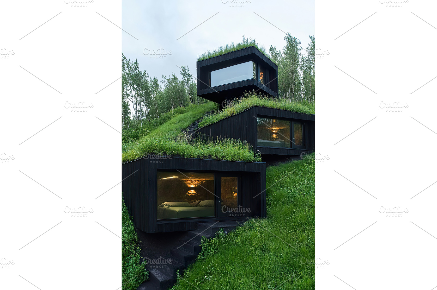 Terraced landscaping design with, an Architecture Photo by Lermont51
