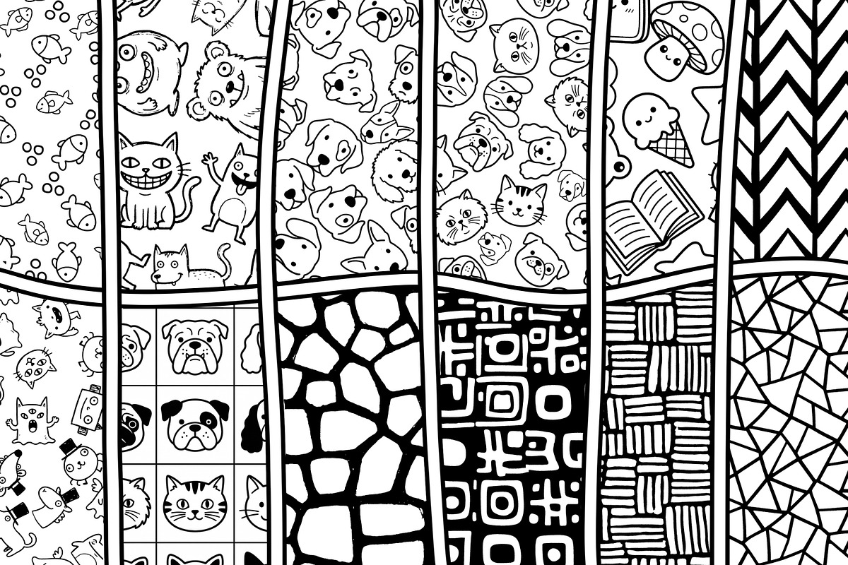 61 Procreate Coloring Book Patterns, a Brush Add-On by Heather Green Designs (Photo 4 of 10)