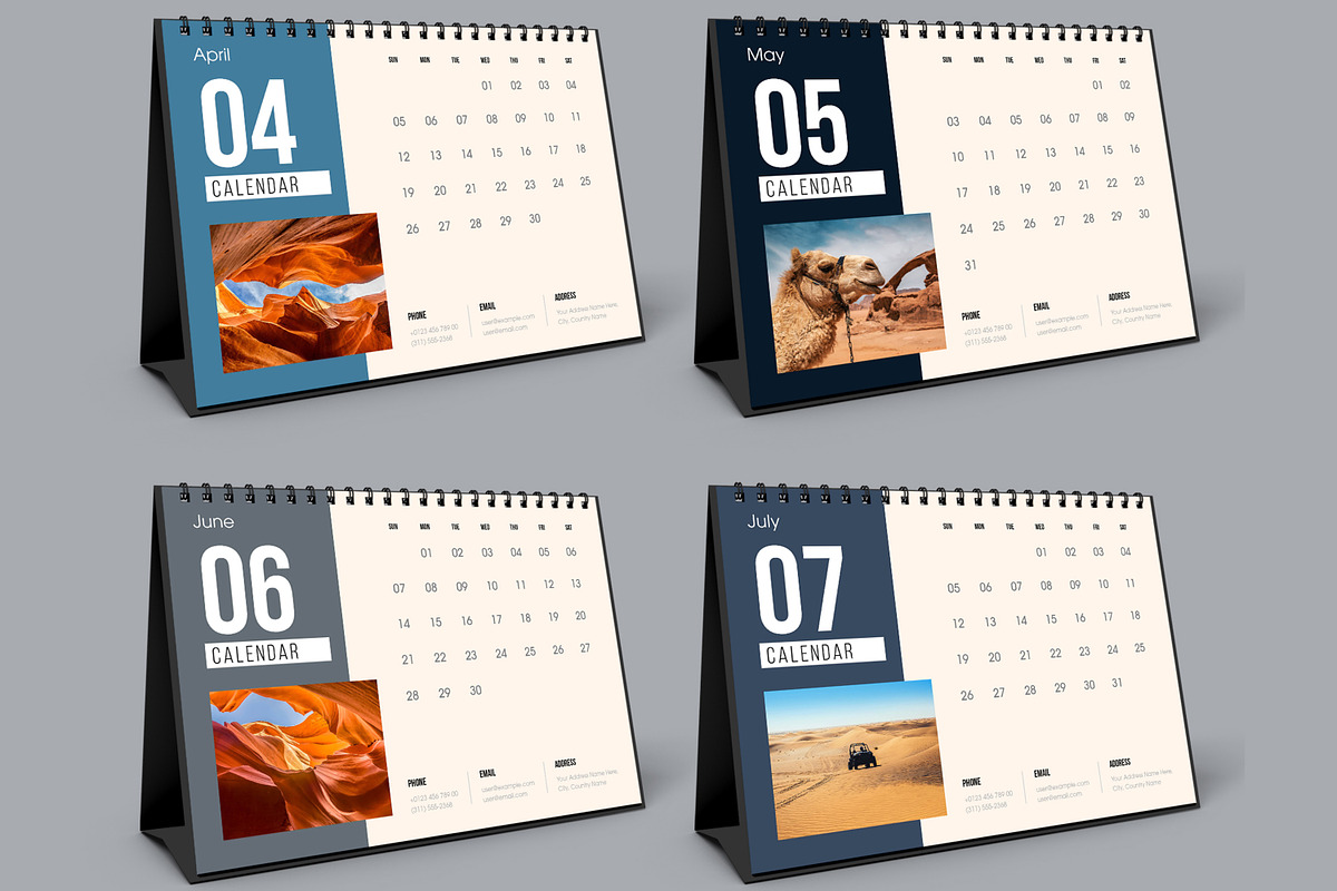 Desk Calendar 2026 Template, a Stationery Template by ContestDesign (Photo 3 of 3)