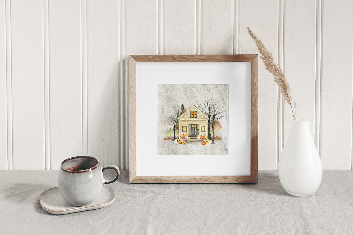 Cozy Halloween watercolor collection, a Seasonal Illustration by LiChu Art (Photo 14 of 28)