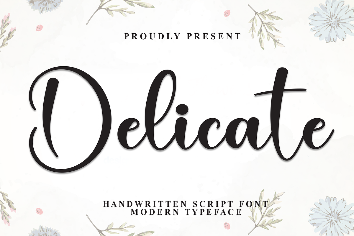 Delicate | Script Font, a Handwritten Font by Scratchones (Photo 1 of 8)