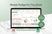 Simple Paycheck Budget - Green, a Templates & Theme by The Creative Plans co (Thumbnail 1 of 10)