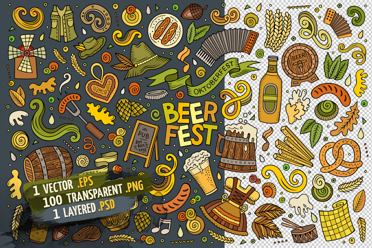 Beer Objects & Elements Set, an Object Graphic by BALABOLKA (Photo 2 of 4)