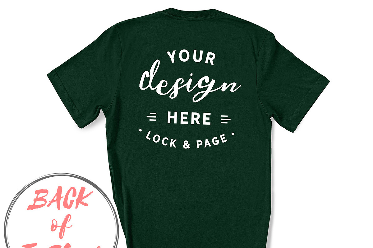 Back Of T-Shirt BC3001 Mockup Bundle, a Shirt Mockup by lock and page (Photo 14 of 88)
