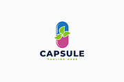 Herbal Capsule Logo, a Branding & Logo Template by Zeer Graphic (Thumbnail 1 of 2)