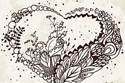 Hand Drawn Floral Heart, a Decorative Illustration by Sunny Design (Thumbnail 3 of 3)