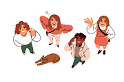 Happy people look up, top view set, a Person Illustration by Good Studio (Thumbnail 3 of 4)