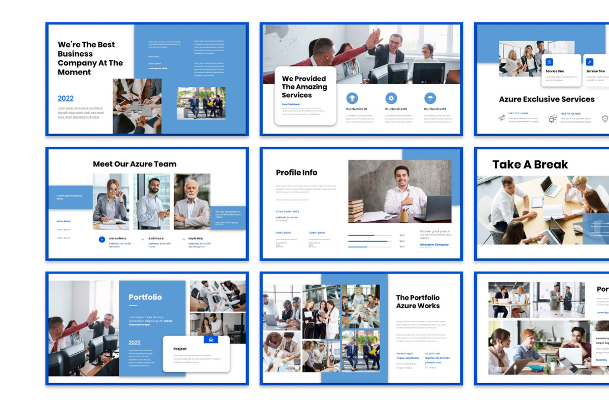 Azure Business Presentation Temp, a Presentation Template by Analogous Temp (Photo 3 of 5)
