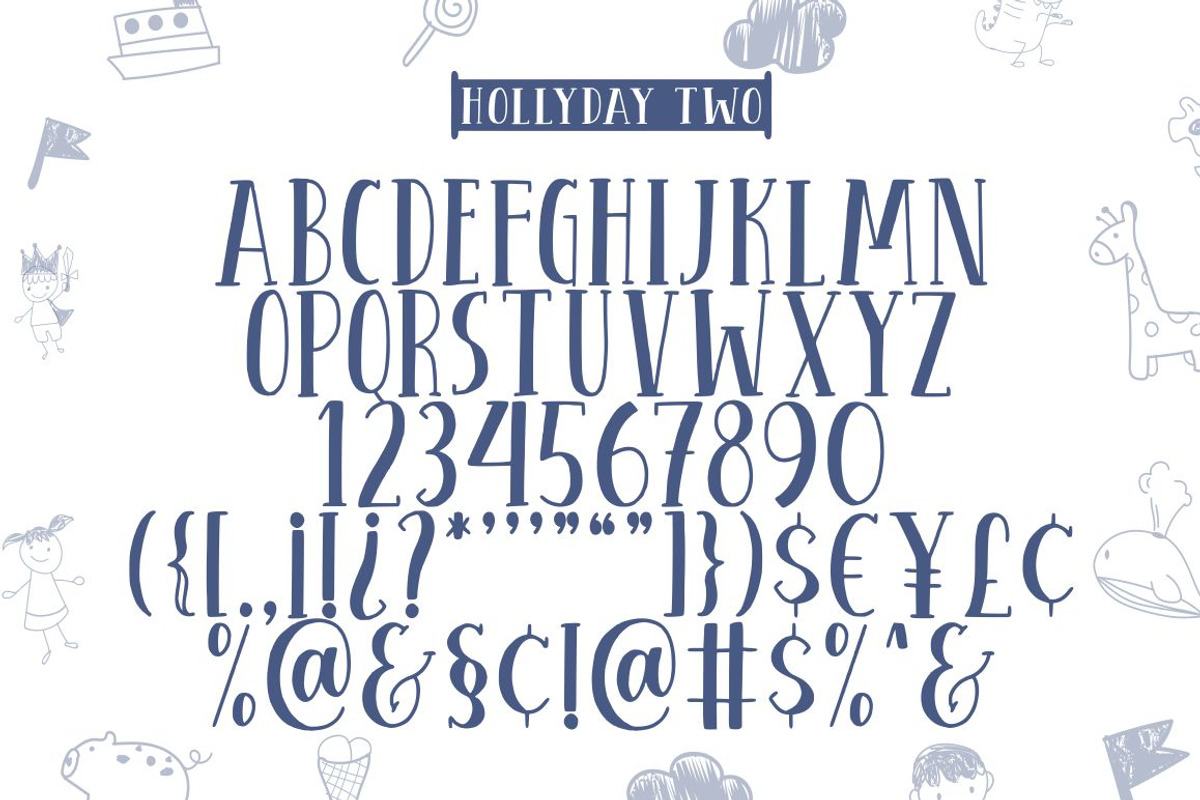 Hollyday - Handdrawn Font preview 6