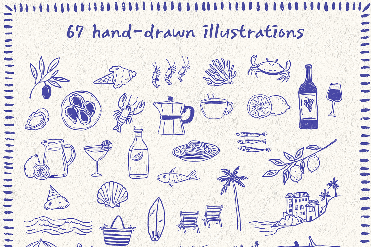 Whimsical Coastal Italy Vibe 120+, an Object Graphic by VectoriyA (Photo 2 of 12)