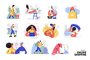 Online Shopping vector illustrations, a Templates & Theme by Grivina's shop (Thumbnail 4 of 26)