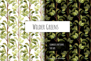 Botanical Leaves Pattern Set