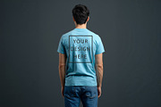 T-Shirt Mockup - Sky Blue Edition, a Shirt Mockup by ForhadGFX (Thumbnail 8 of 12)