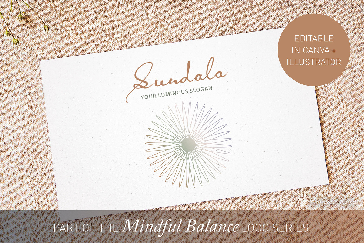 Luminous Mandala Sun Logo - Canva AI