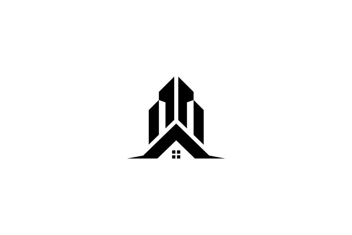Minimalist Building Real Estate Logo | Creative Market