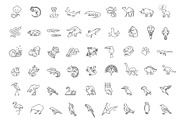 Animal icons. Vector icon set, an Outline Icon by Tettygreen (Thumbnail 2 of 3)