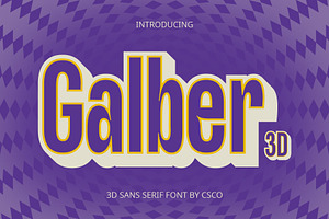 Galber 3D, a Sans Serif Font by Craft Supply Co.