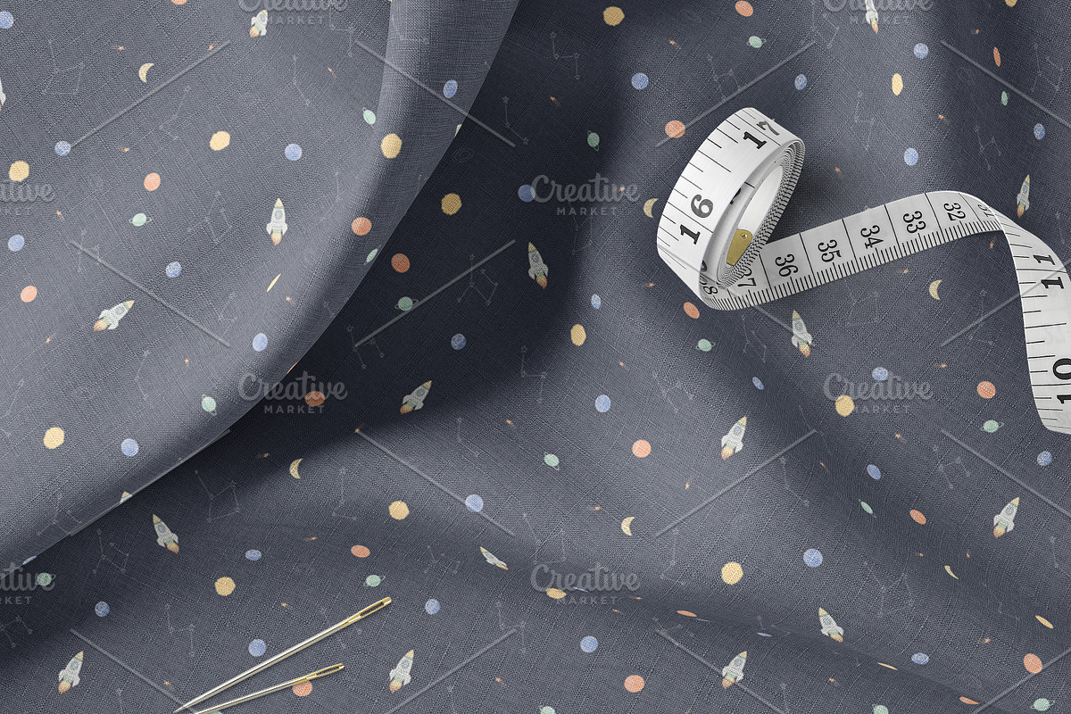 Cute Kids Space Seamless Patterns, a Pattern Graphic by Oksana Dovhopol Art (Photo 3 of 14)
