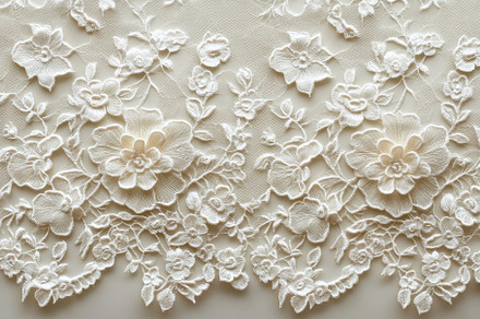 Elegant Ivory Floral Lace Fabric Det, a Background Photo by Pixeness
