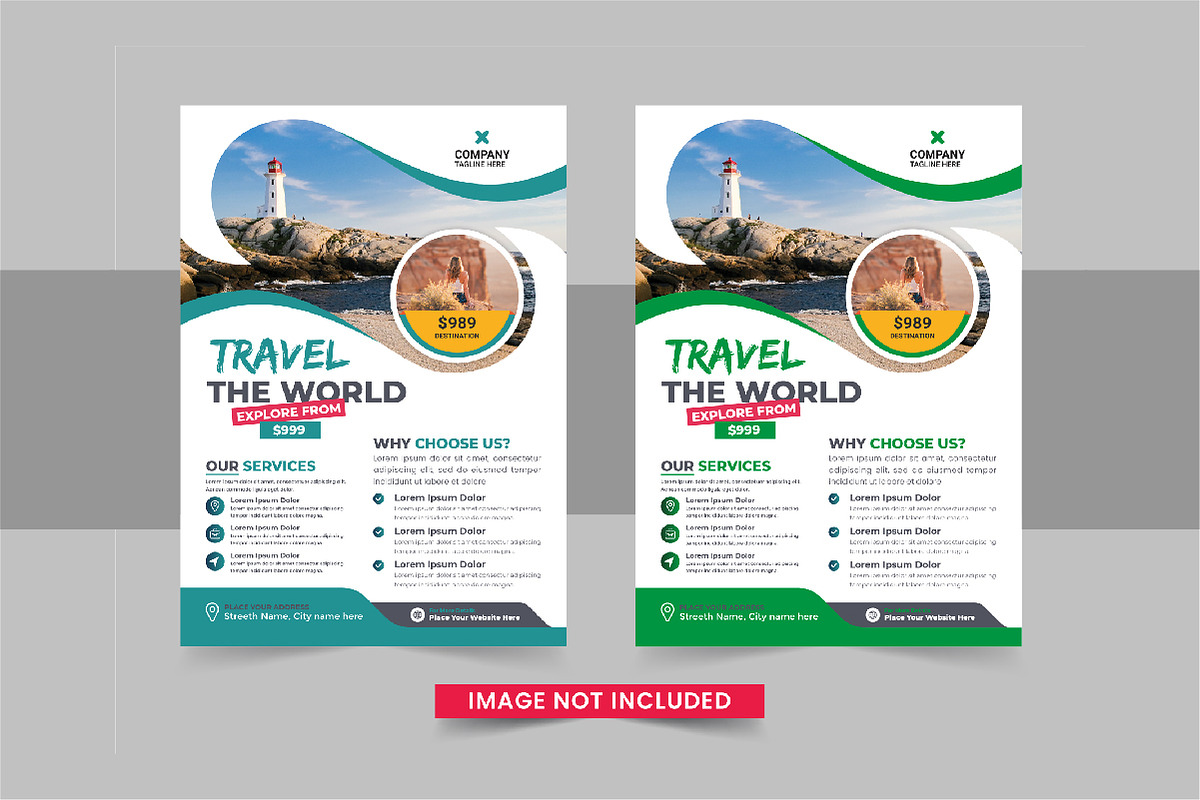 Travel Flyer Design, tour flyer set, a Flyer Template by Pavel_design (Photo 9 of 11)