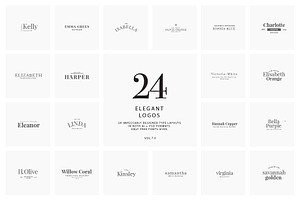 24 elegant feminine logos vol. 7.0