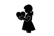 Cute Love Girl Silhouette Bundle, an Illustration by Designs_River (Thumbnail 46 of 53)